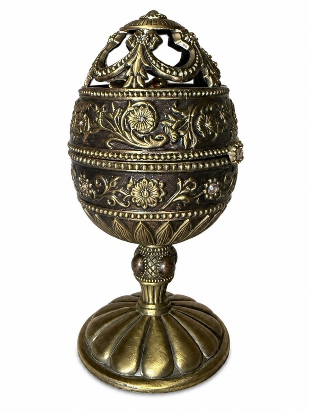 Ornate Brass Musical Egg